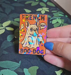 Holographic French Bulldog Ghost Sticker – Boo Dog Halloween Vinyl Decal