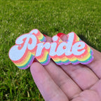Pride (Rainbow Lettering) - Sticker - Holographic Sticker | The TabbyLoaf