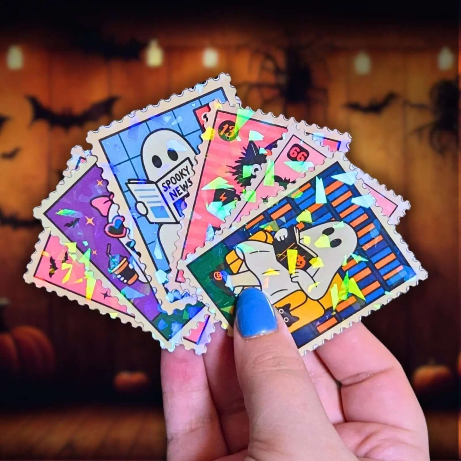 Purple Drink Ghost Stamp - Sticker - Holographic Sticker | The TabbyLoaf