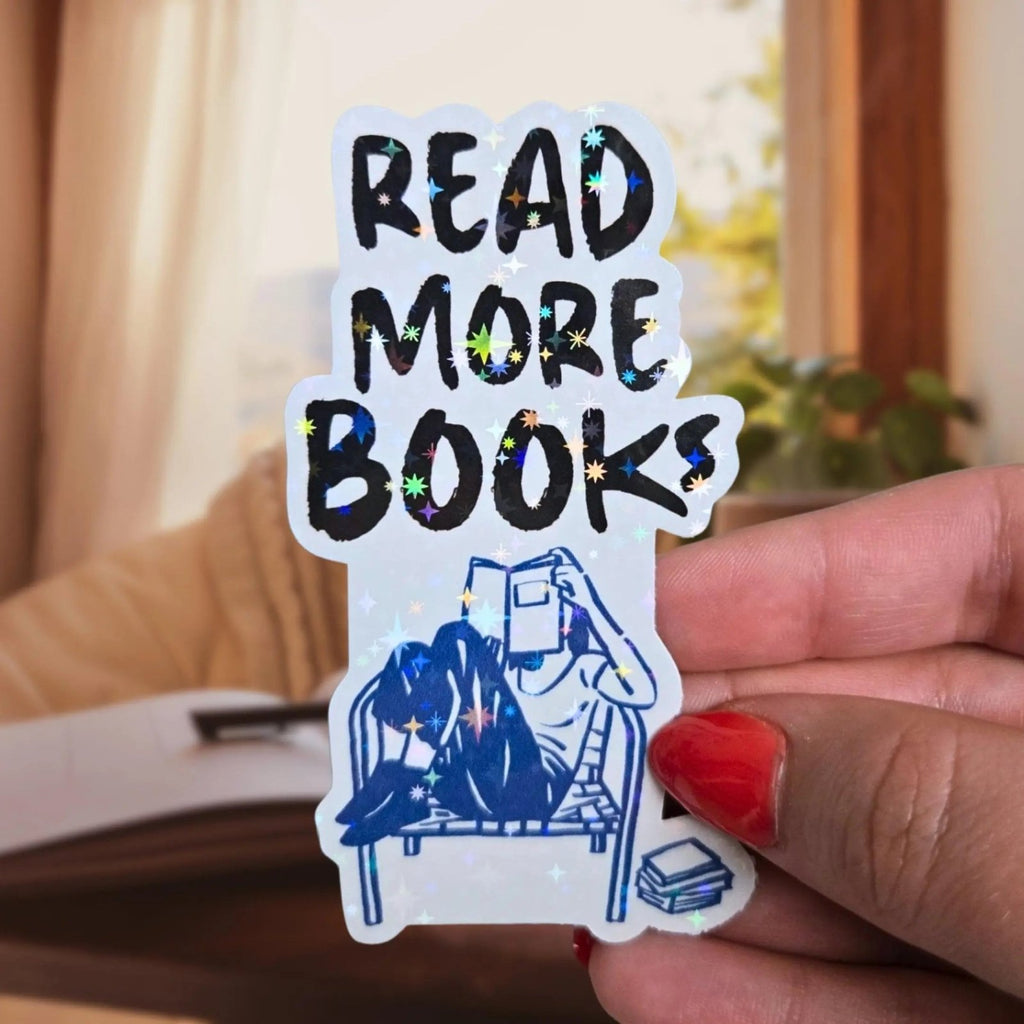 Read More Books - Sticker - Holographic Sticker | The TabbyLoaf