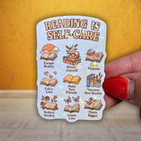 Reading Is Self Care (Color) - Sticker - Holographic Sticker | The TabbyLoaf