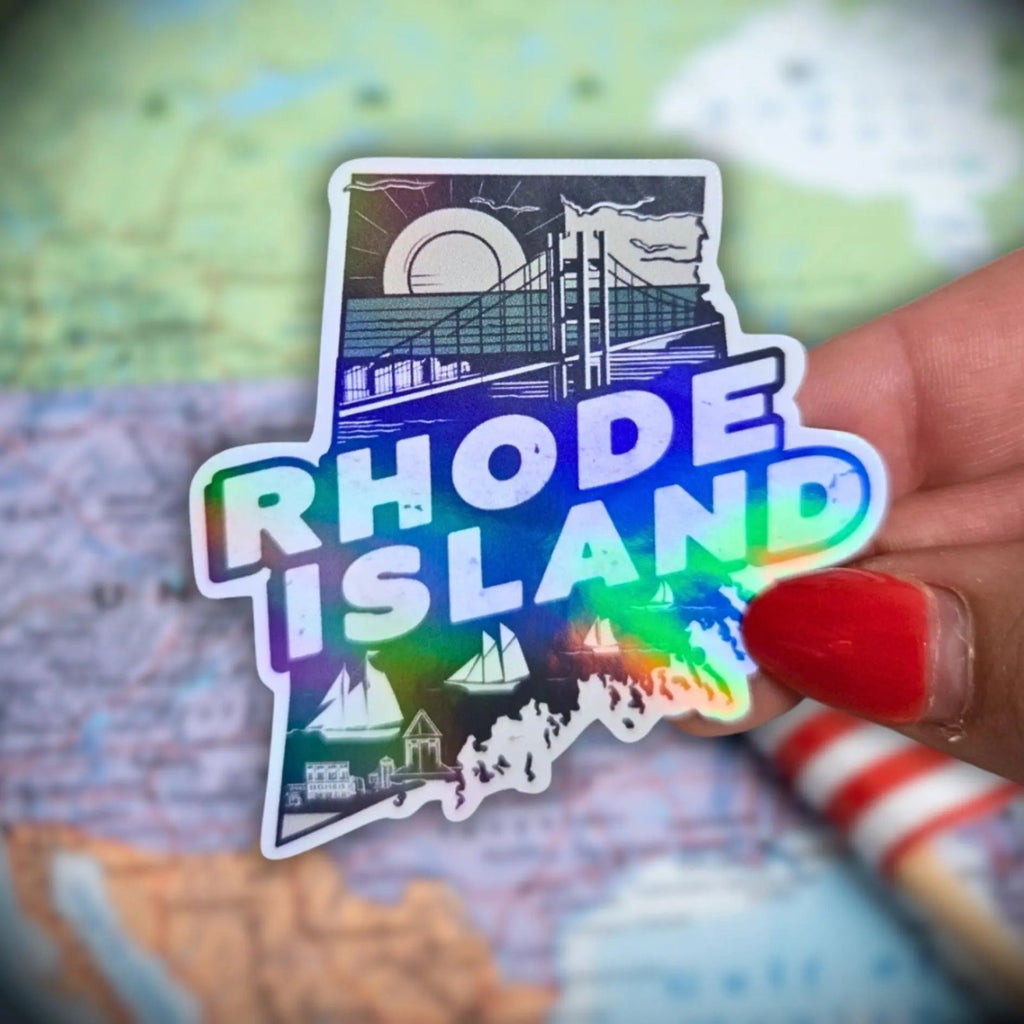 Rhode Island - Sticker - Holographic Sticker | The TabbyLoaf