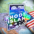 Rhode Island - Sticker - Holographic Sticker | The TabbyLoaf