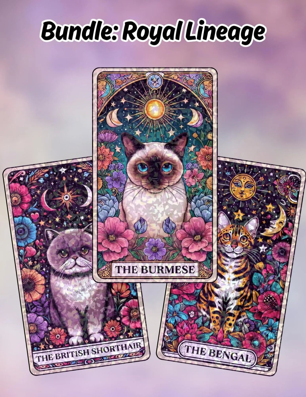 Royal Lineage – Sticker Pack - Holographic Sticker | The TabbyLoaf