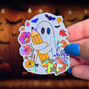 School Ghost - Sticker - Holographic Sticker | The TabbyLoaf