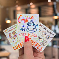 Slow Sunday Coffee Club - Sticker - Holographic Sticker | The TabbyLoaf