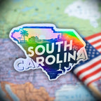 South Carolina - Sticker - Holographic Sticker | The TabbyLoaf