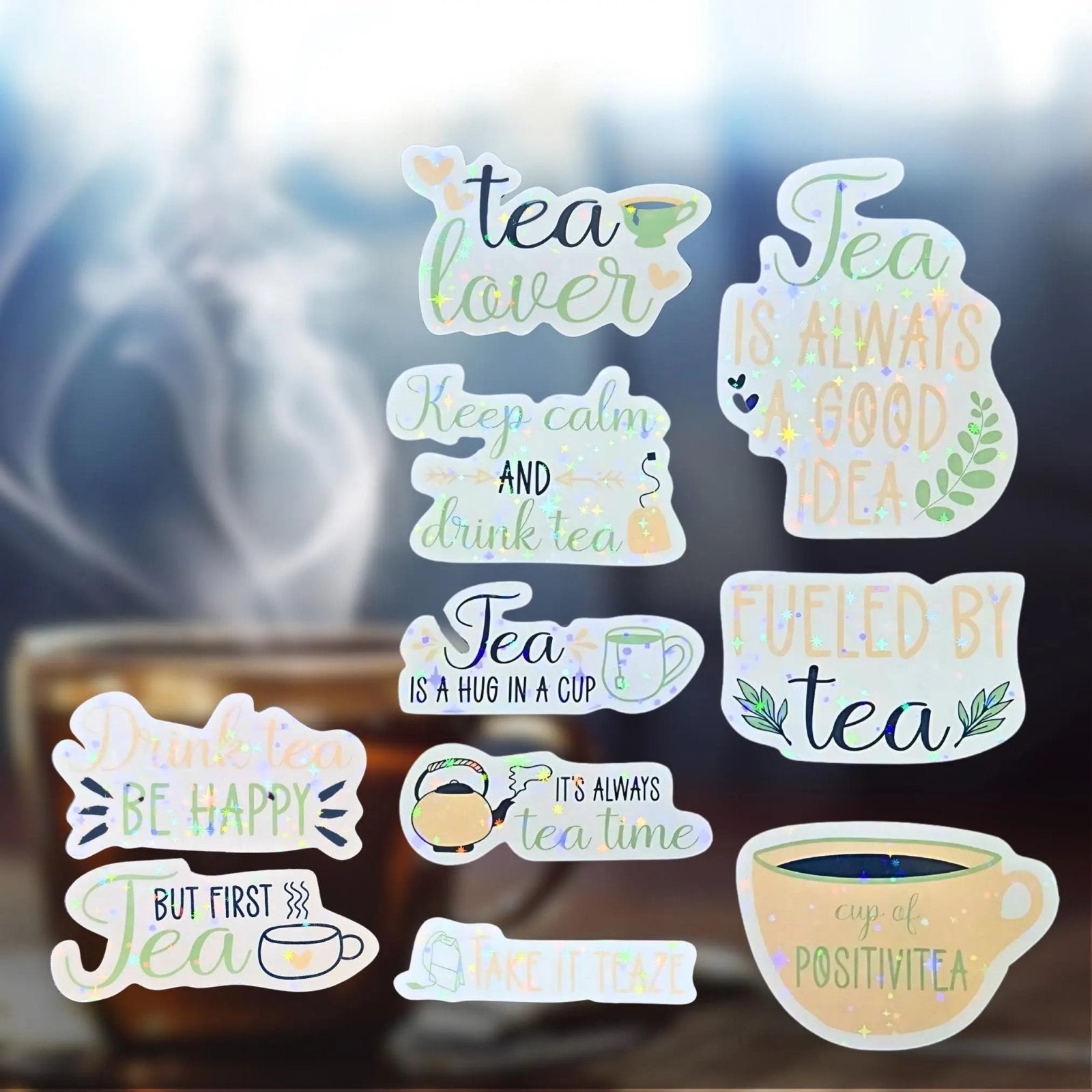 Tea Lover - Sticker Pack - Holographic Sticker | The TabbyLoaf