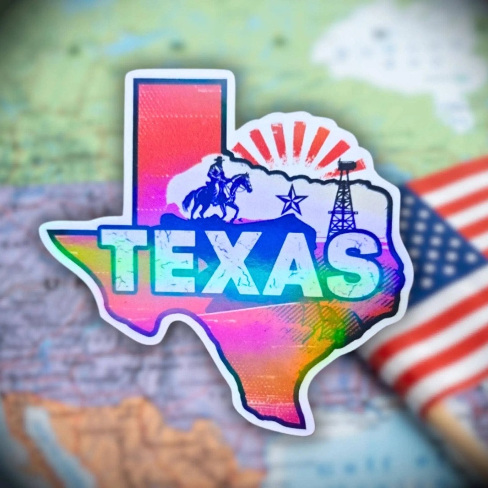 Texas - Sticker - Holographic Sticker | The TabbyLoaf