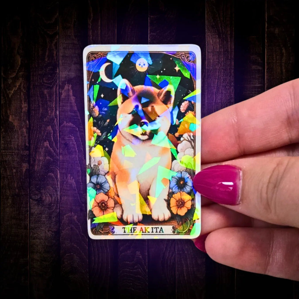 The Akita - Sticker - Holographic Sticker | The TabbyLoaf