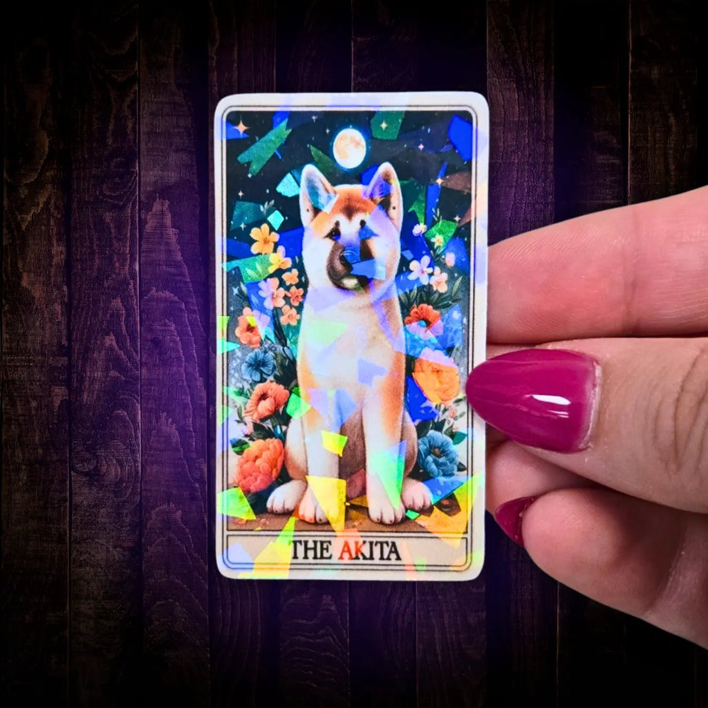 The Akita - Sticker - Holographic Sticker | The TabbyLoaf