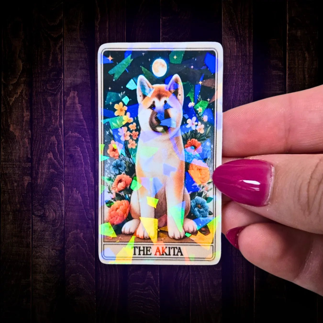 The Akita - Sticker - Holographic Sticker | The TabbyLoaf