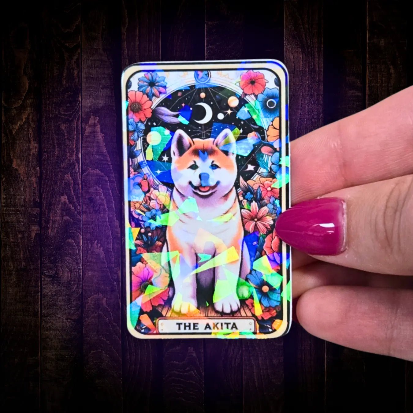 The Akita - Sticker - Holographic Sticker | The TabbyLoaf