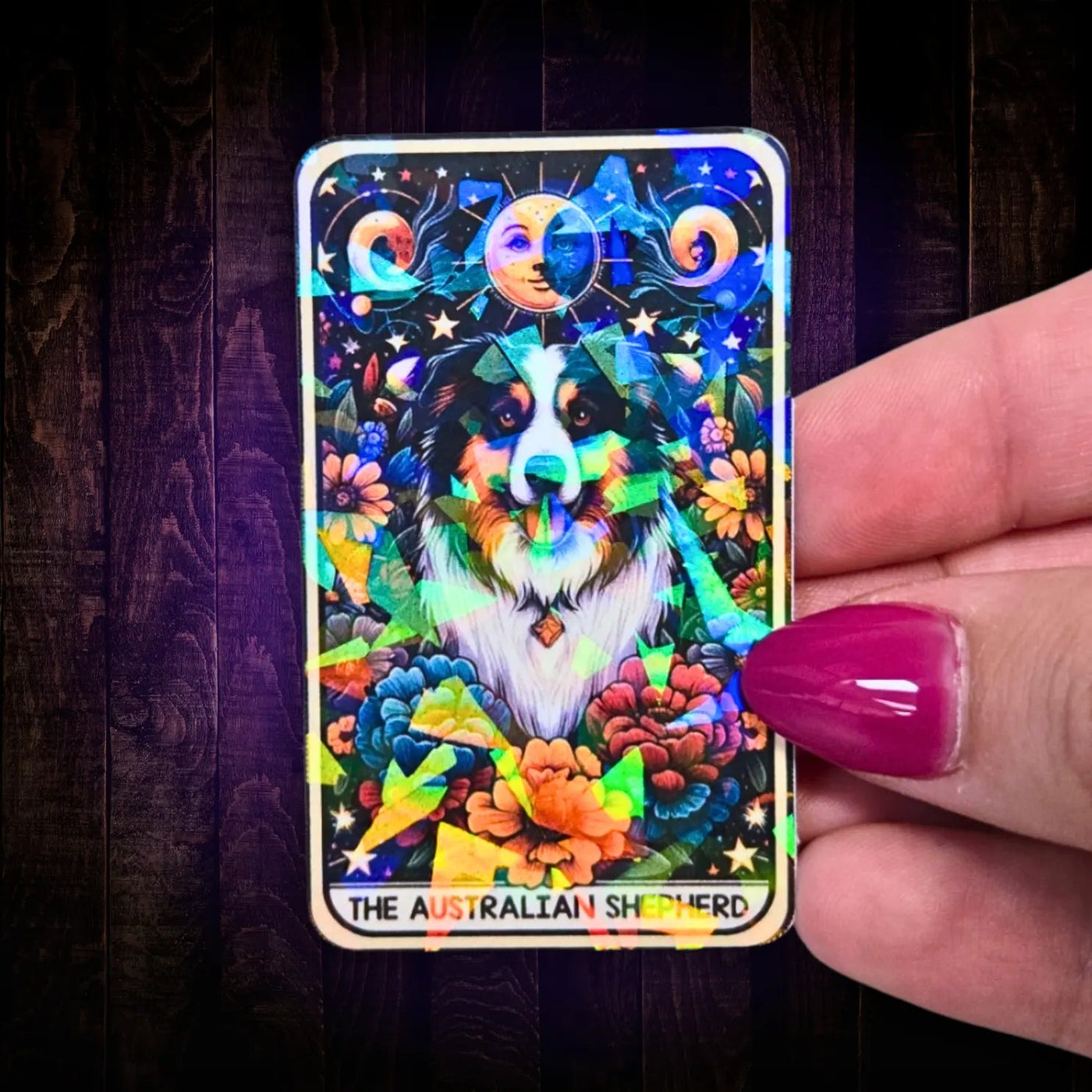 The Australian Shepheard - Sticker - Holographic Sticker | The TabbyLoaf