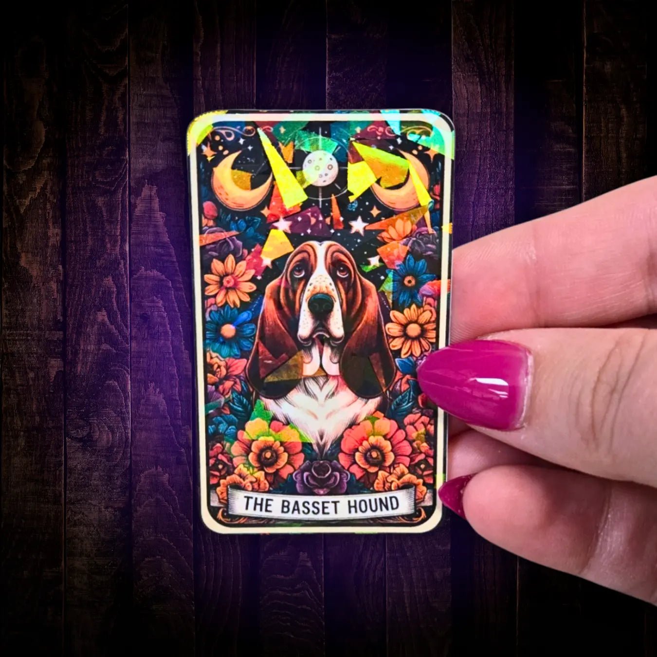 The Basset Hound - Sticker - Holographic Sticker | The TabbyLoaf