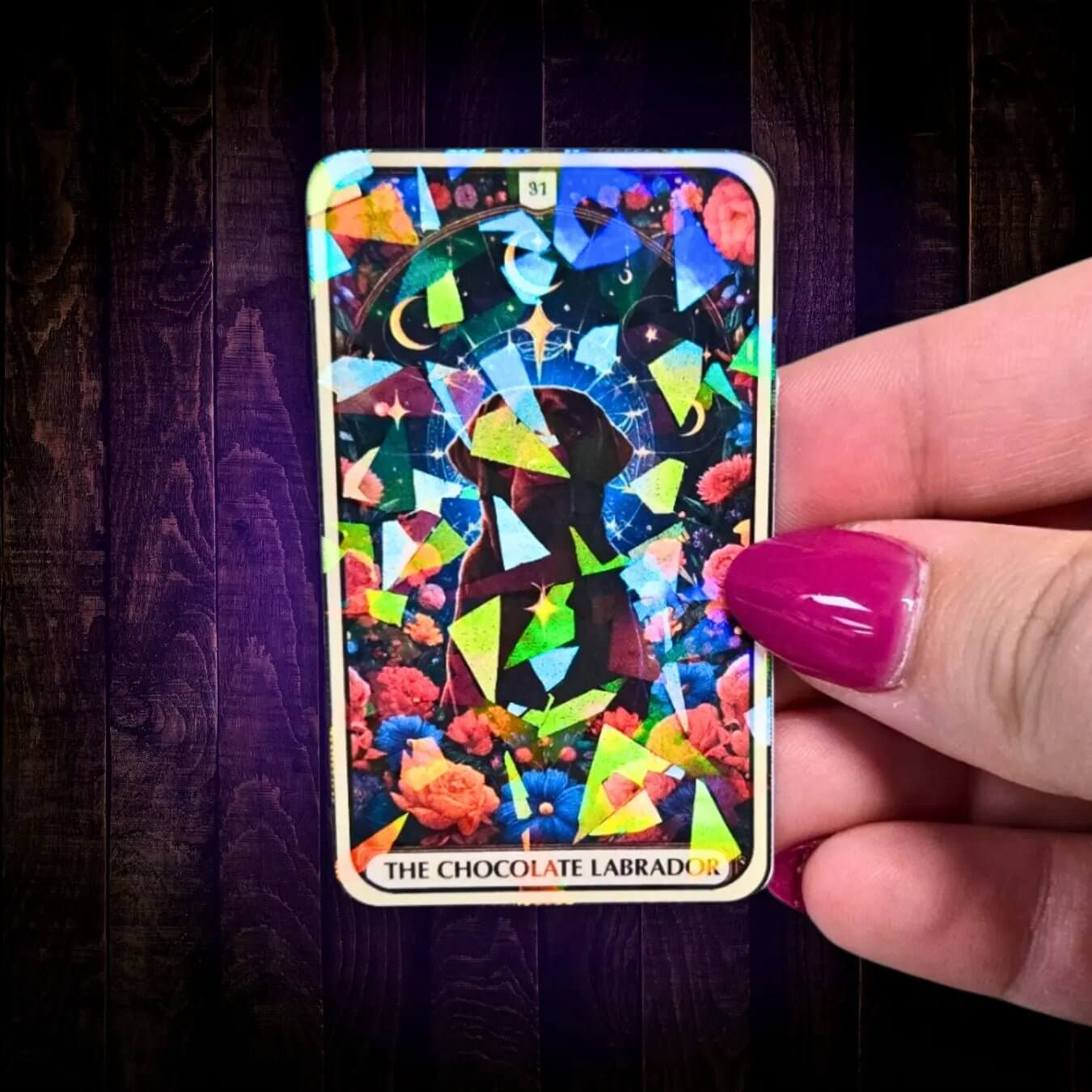 The Chocolate Labrador - Sticker - Holographic Sticker | The TabbyLoaf