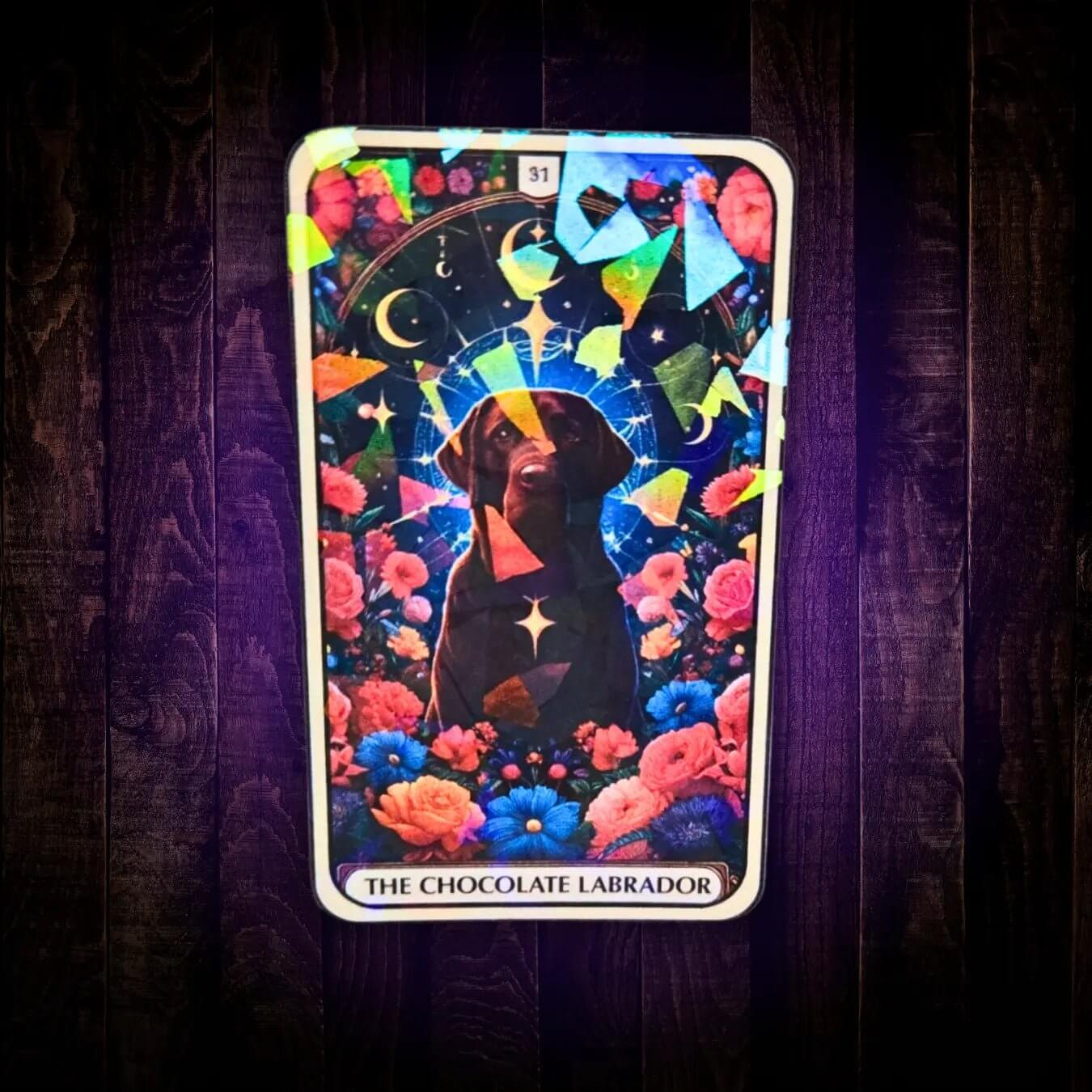 The Chocolate Labrador - Sticker - Holographic Sticker | The TabbyLoaf