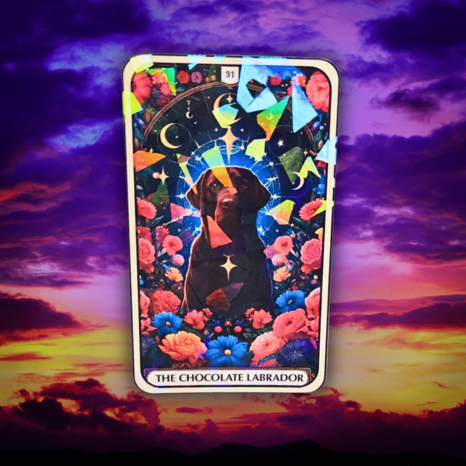 The Chocolate Labrador - Sticker - Holographic Sticker | The TabbyLoaf