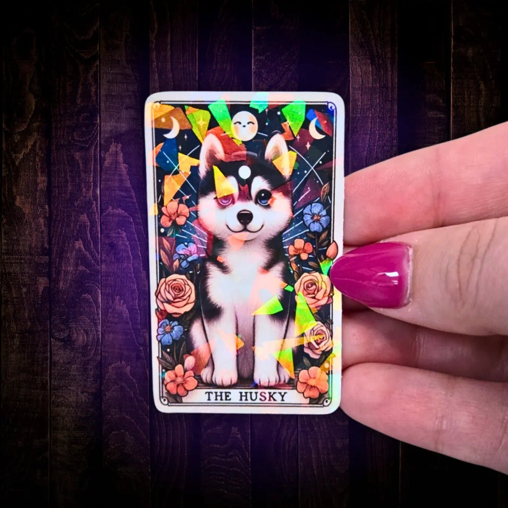 The Husky - Sticker - Holographic Sticker | The TabbyLoaf