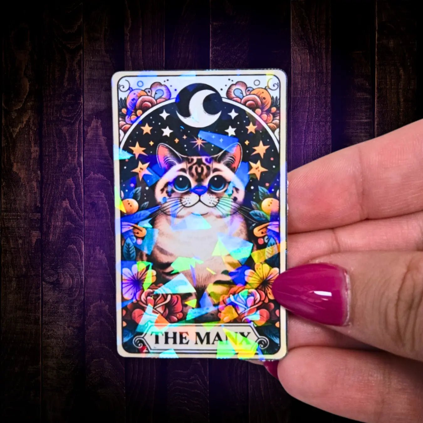The Manx – Sticker - Holographic Sticker | The TabbyLoaf