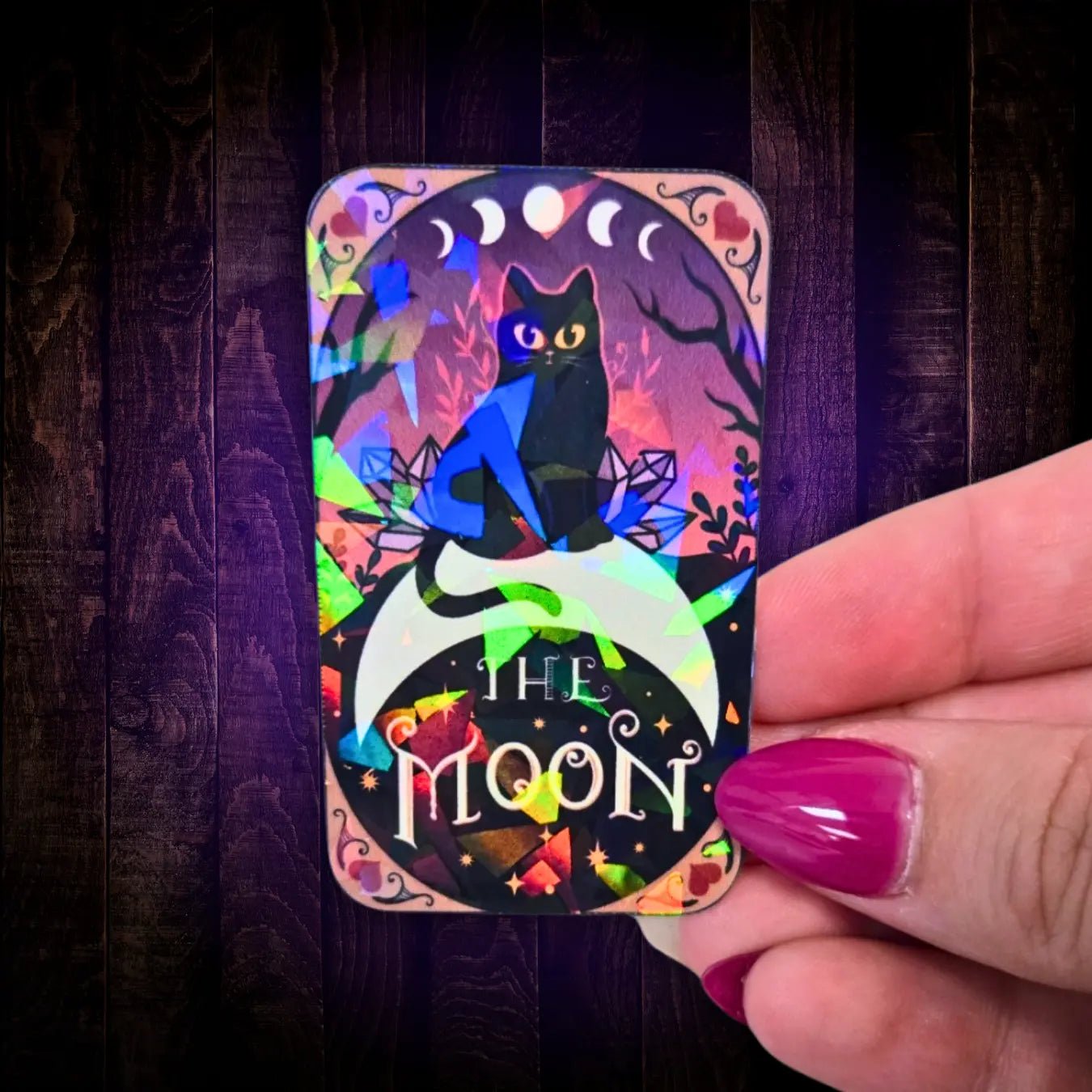 The Moon – Sticker - Holographic Sticker | The TabbyLoaf
