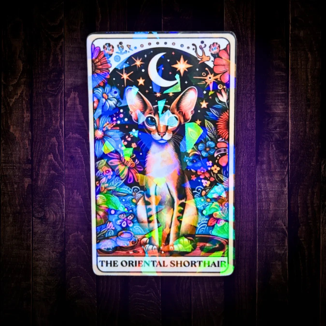 The Oriental Shorthair – Sticker - Holographic Sticker | The TabbyLoaf