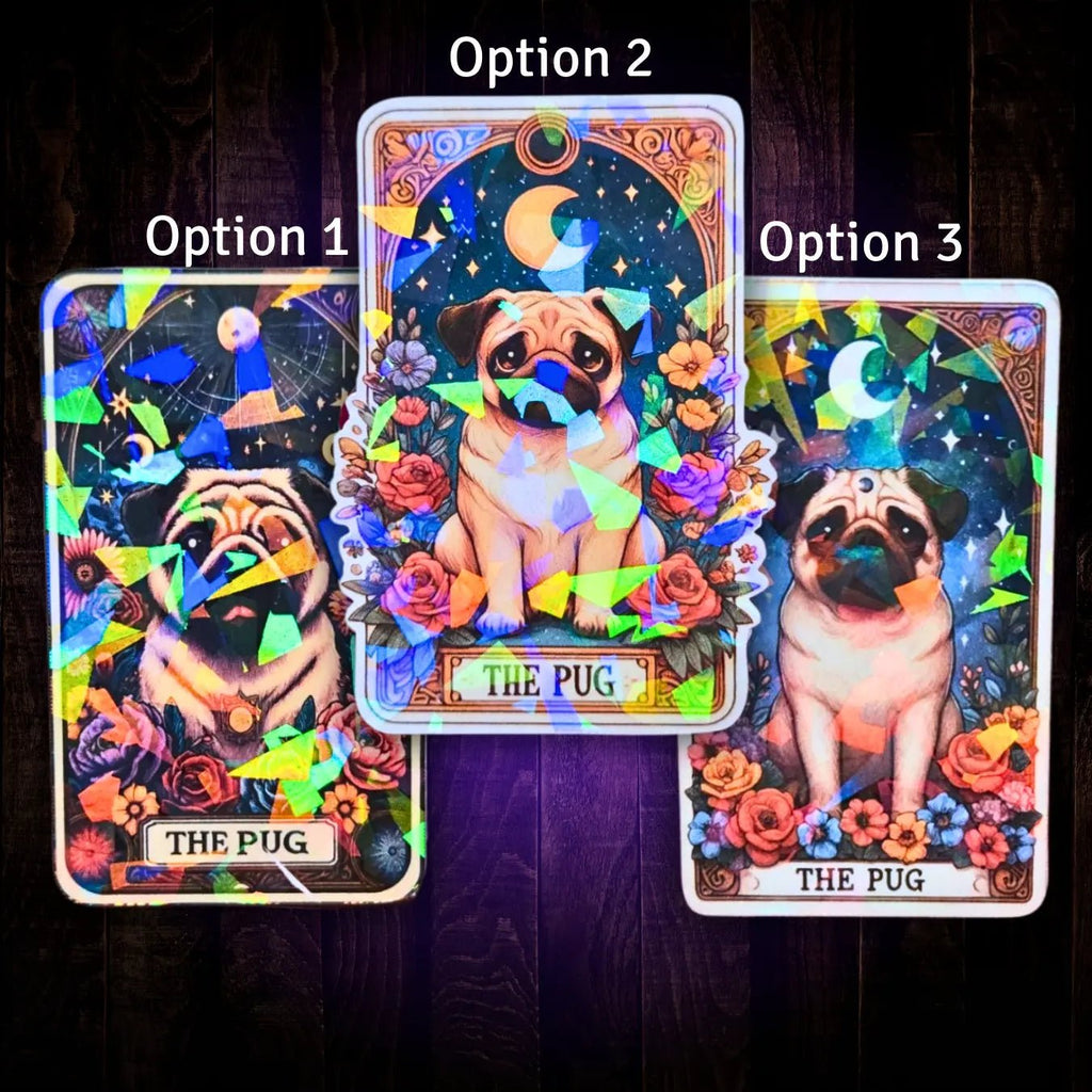 The Pug - Sticker - Holographic Sticker | The TabbyLoaf