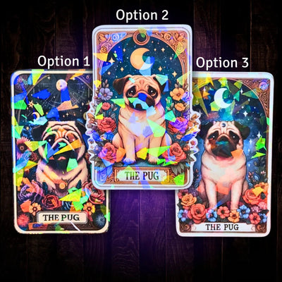 The Pug - Sticker - Holographic Sticker | The TabbyLoaf