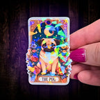 The Pug - Sticker - Holographic Sticker | The TabbyLoaf