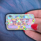 They Might Affect Your Feelings, But They Can’t Alter Your Worth - Sticker - Holographic Sticker | The TabbyLoaf