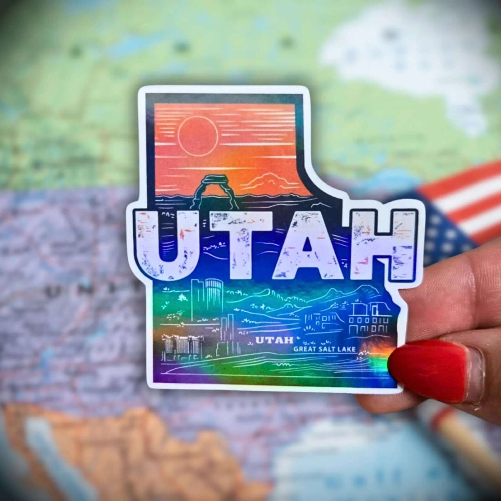 Utah - Sticker - Holographic Sticker | The TabbyLoaf
