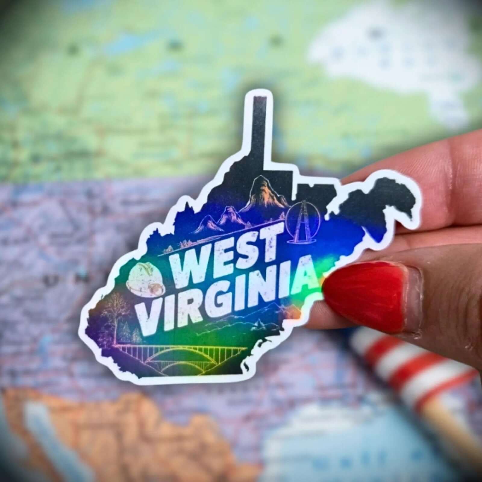 West Virginia - Sticker - Holographic Sticker | The TabbyLoaf