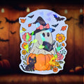 Witch Ghost Reading - Sticker - Holographic Sticker | The TabbyLoaf