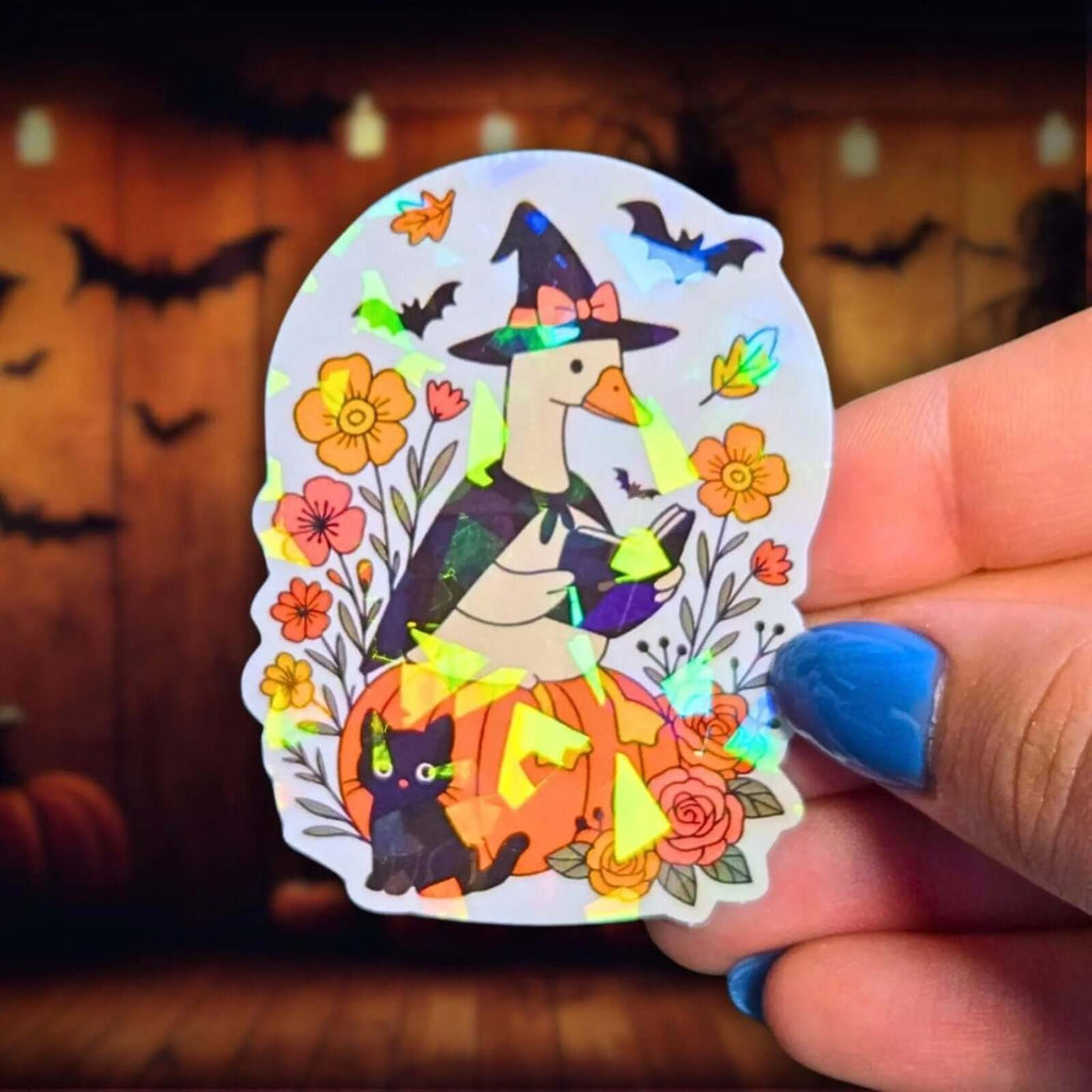Witch Goose - Sticker - Holographic Sticker | The TabbyLoaf