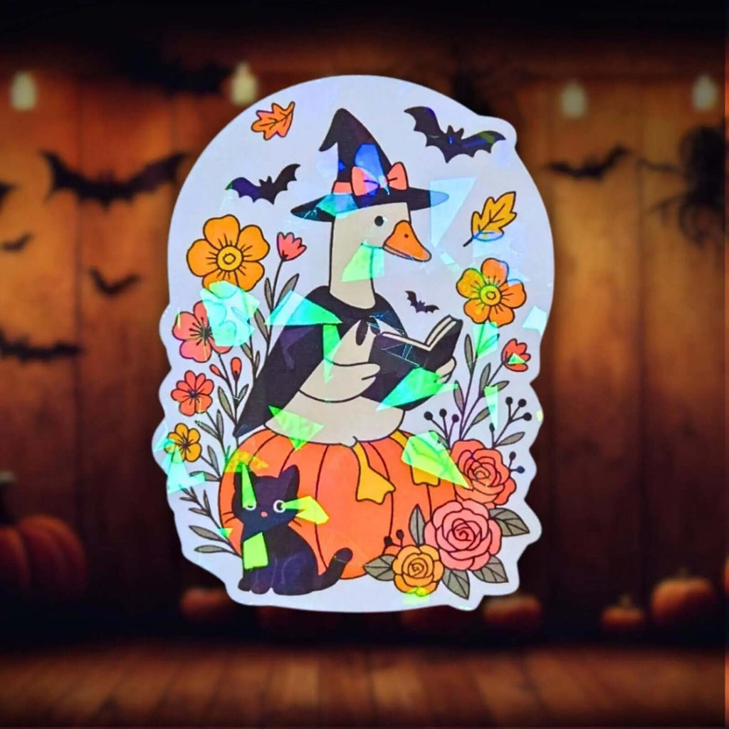 Witch Goose - Sticker - Holographic Sticker | The TabbyLoaf