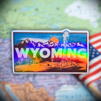 Wyoming - Sticker - Holographic Sticker | The TabbyLoaf