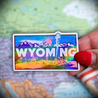 Wyoming - Sticker - Holographic Sticker | The TabbyLoaf